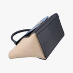 Celine Trapeze Blue Black Beige Leather Handbag — view 5