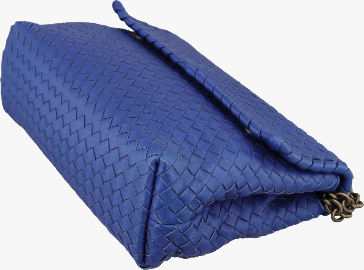 Bottega Veneta Intrecciato Olympia Blue Lambskin — view 4