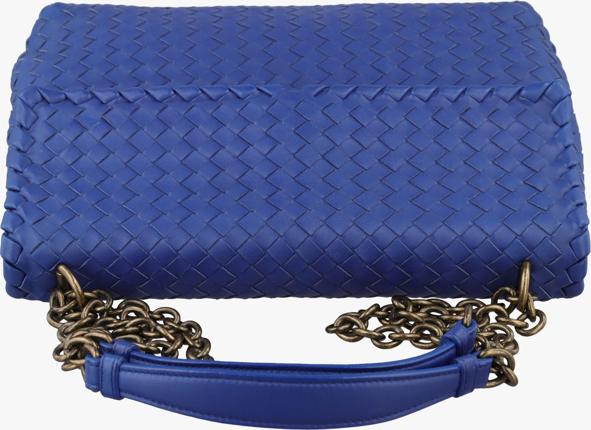 Bottega Veneta Intrecciato Olympia Blue Lambskin — view 8