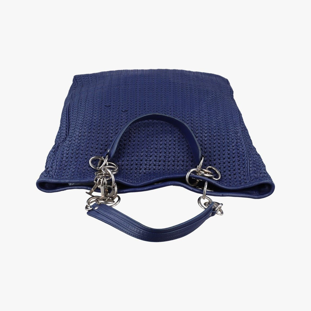Dior Soft Lady Intrecciato Tote Bag Navy Lambskin — view 8