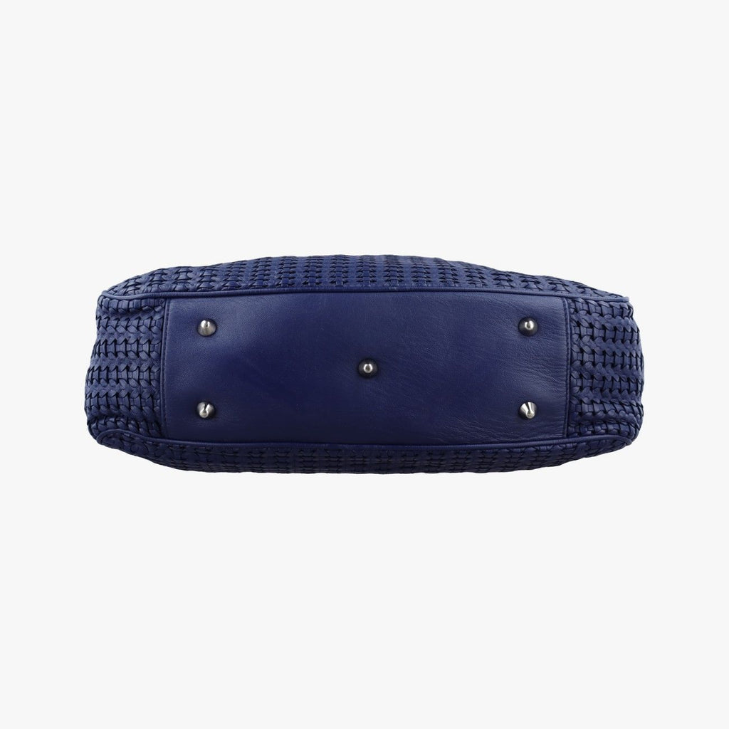 Dior Soft Lady Intrecciato Tote Bag Navy Lambskin — view 3