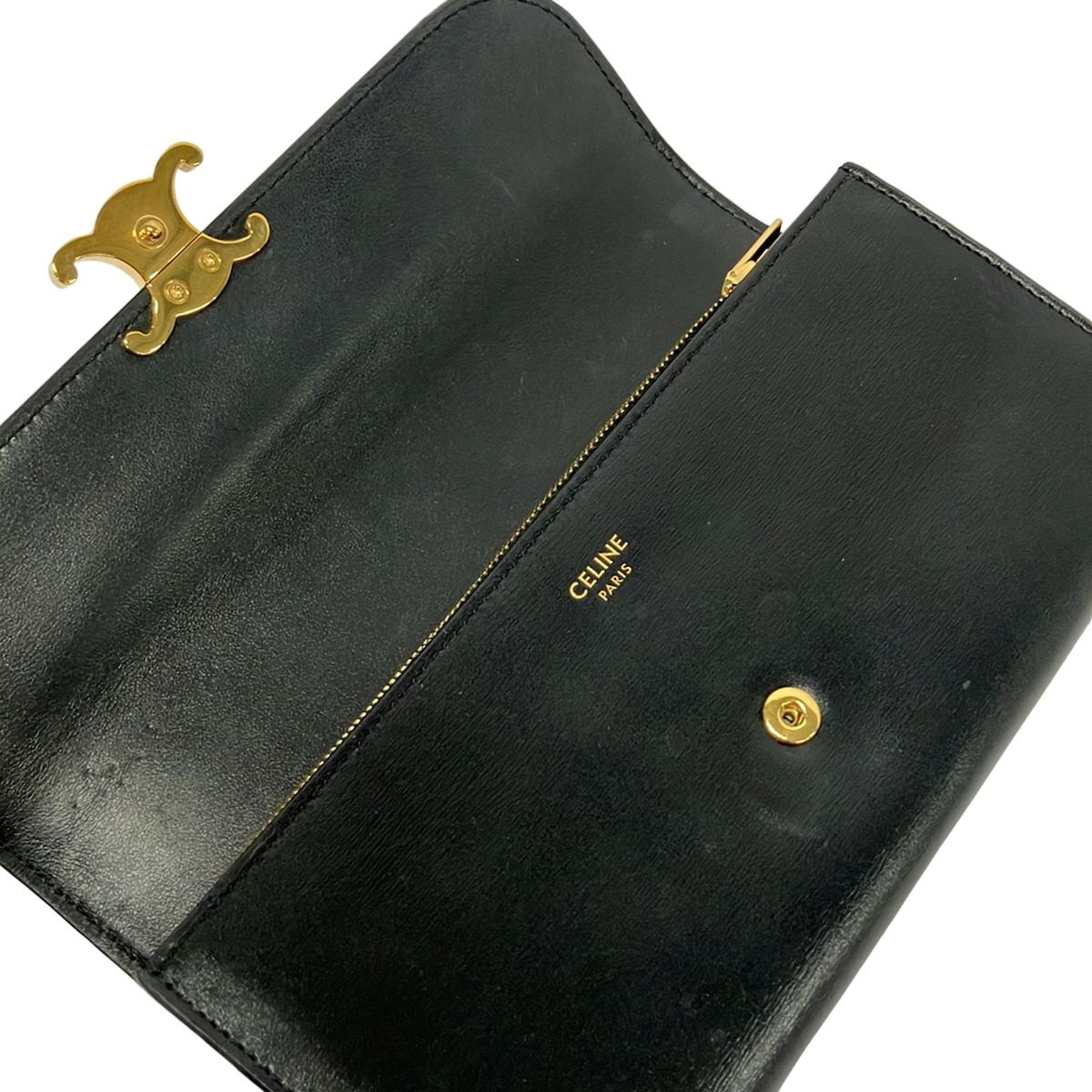 Celine Wallet Triomphe Black Leather — view 3