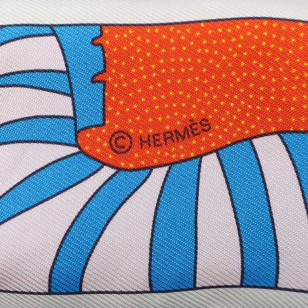 Hermes Twilly Scarf Factory Suit Pink Yellow Multicolor — view 6
