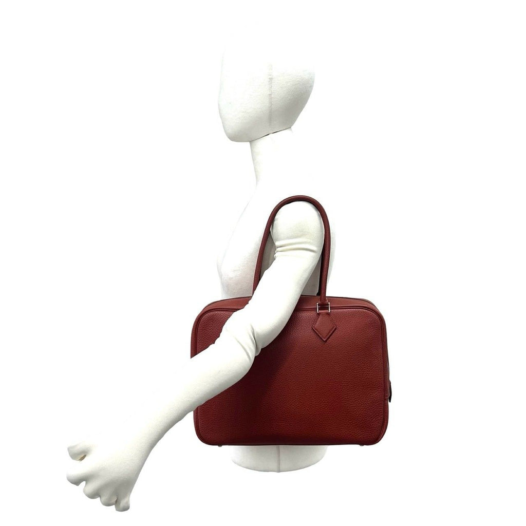 Hermes Plume 32 Togo Leather Shoulder Bag Cuible Brown — view 2