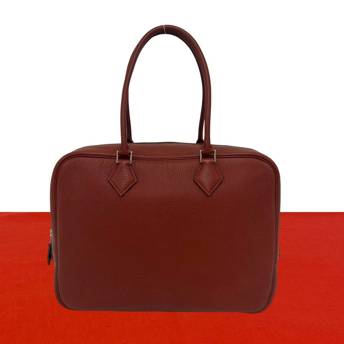 Hermes Plume 32 Togo Leather Shoulder Bag Cuible Brown