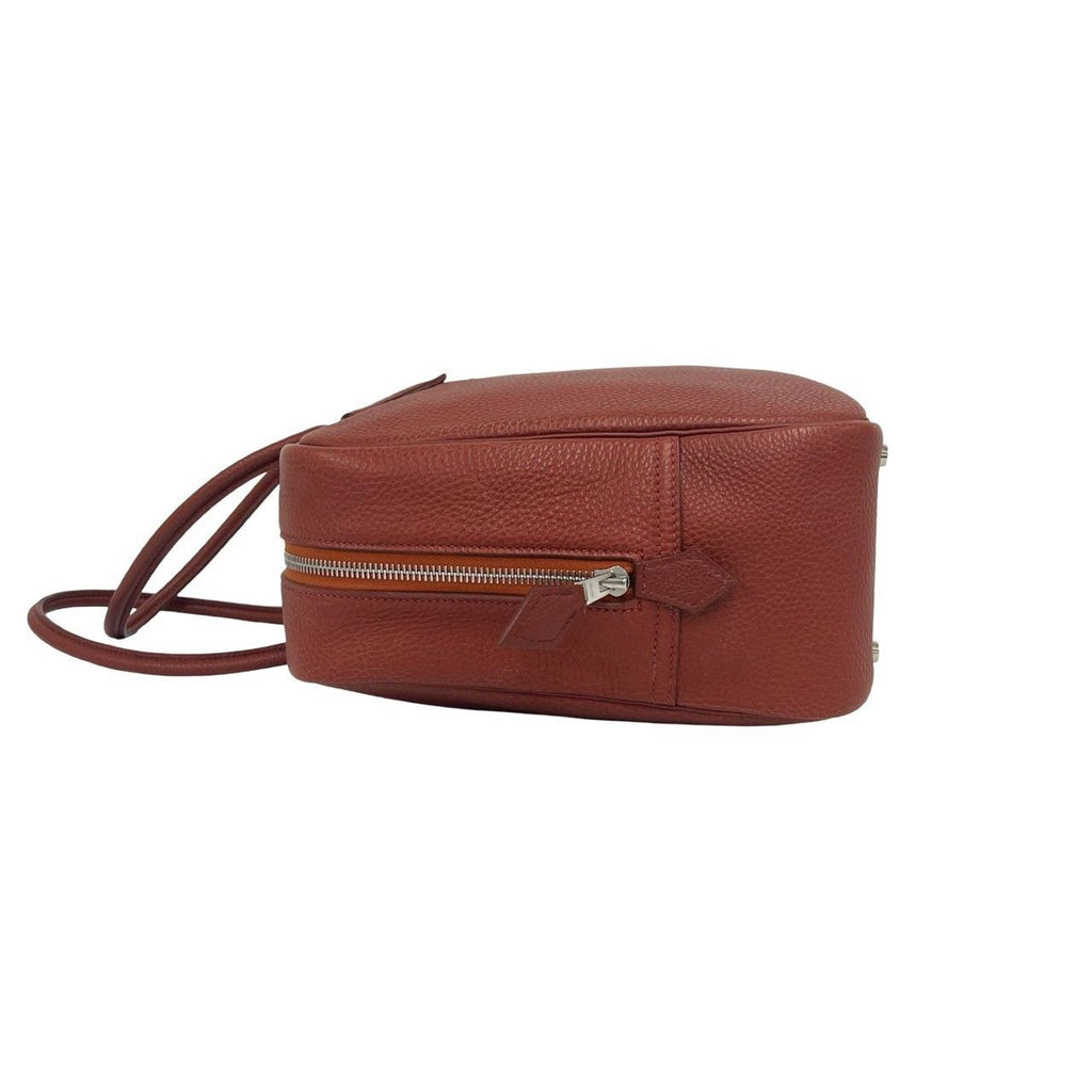 Hermes Plume 32 Togo Leather Shoulder Bag Cuible Brown — view 5