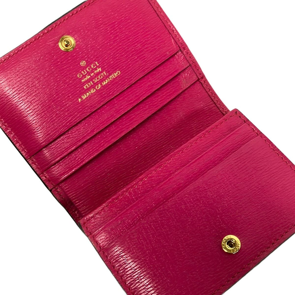 Gucci Bifold Wallet Horsebit 1955 Pink Yellow Multi Floral Ken Scott of Mantero — view 3
