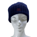 Celine Macadam Knit Cap Beanie Hat Cashmere Navy TU