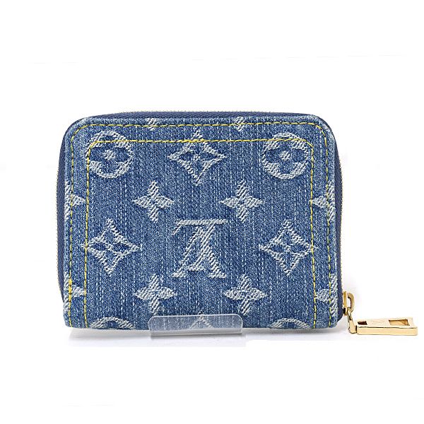Louis Vuitton Zippy Coin Purse Card Case Monogram Denim Blue — view 2