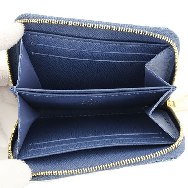Louis Vuitton Zippy Coin Purse Card Case Monogram Denim Blue — view 3
