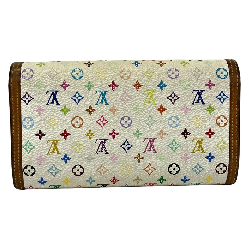 Louis Vuitton Wallet Monogram Multicolor Porte Tresor International Blanc — view 2