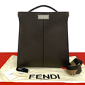 Fendi Peekaboo Light Leather 2-Way Shoulder Bag Brown