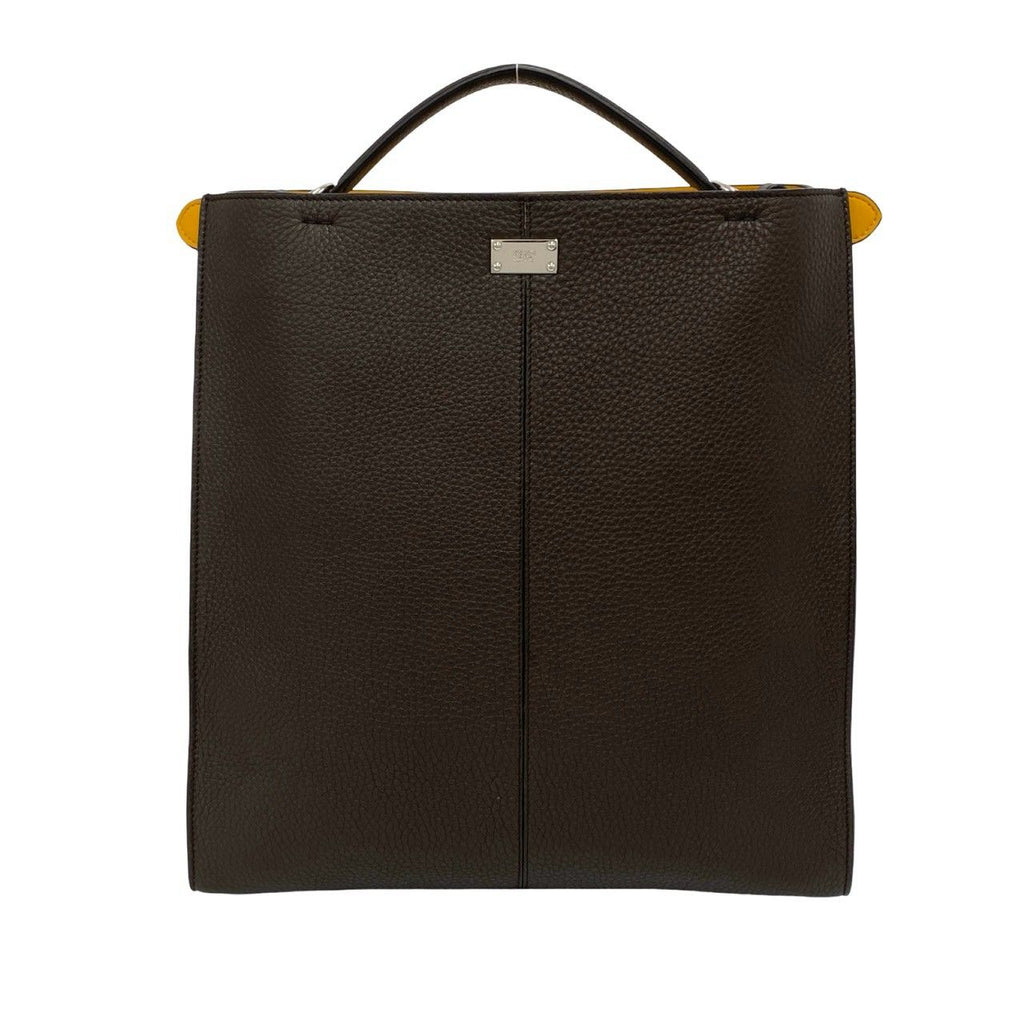 Fendi Peekaboo Light Leather 2-Way Shoulder Bag Brown — view 3