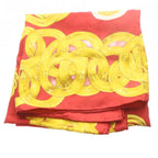 Chanel Scarf Logo CC Chain All Over Print Red — view 3