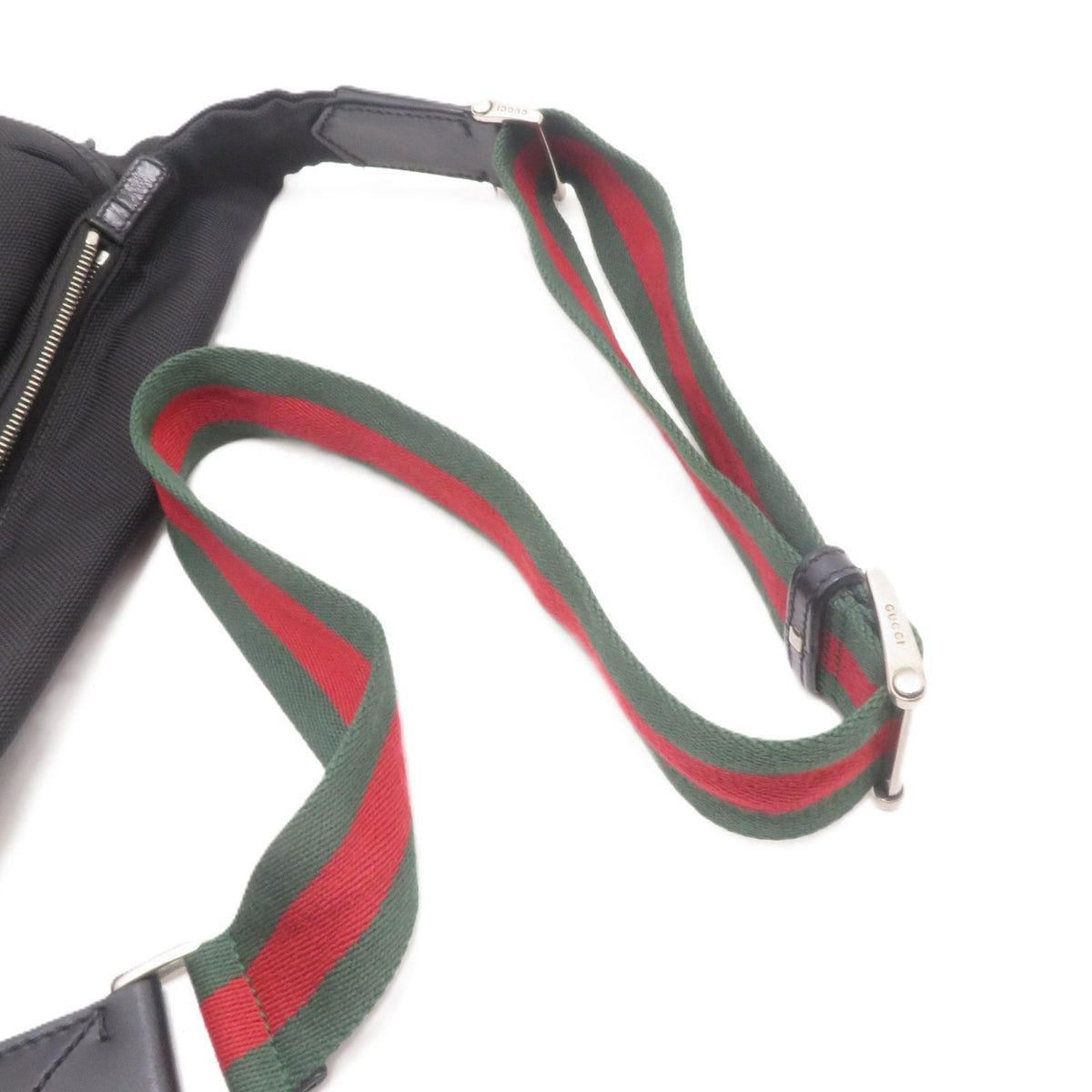 Gucci Sherry Line Shoulder Bag Black Nylon Leather — view 7
