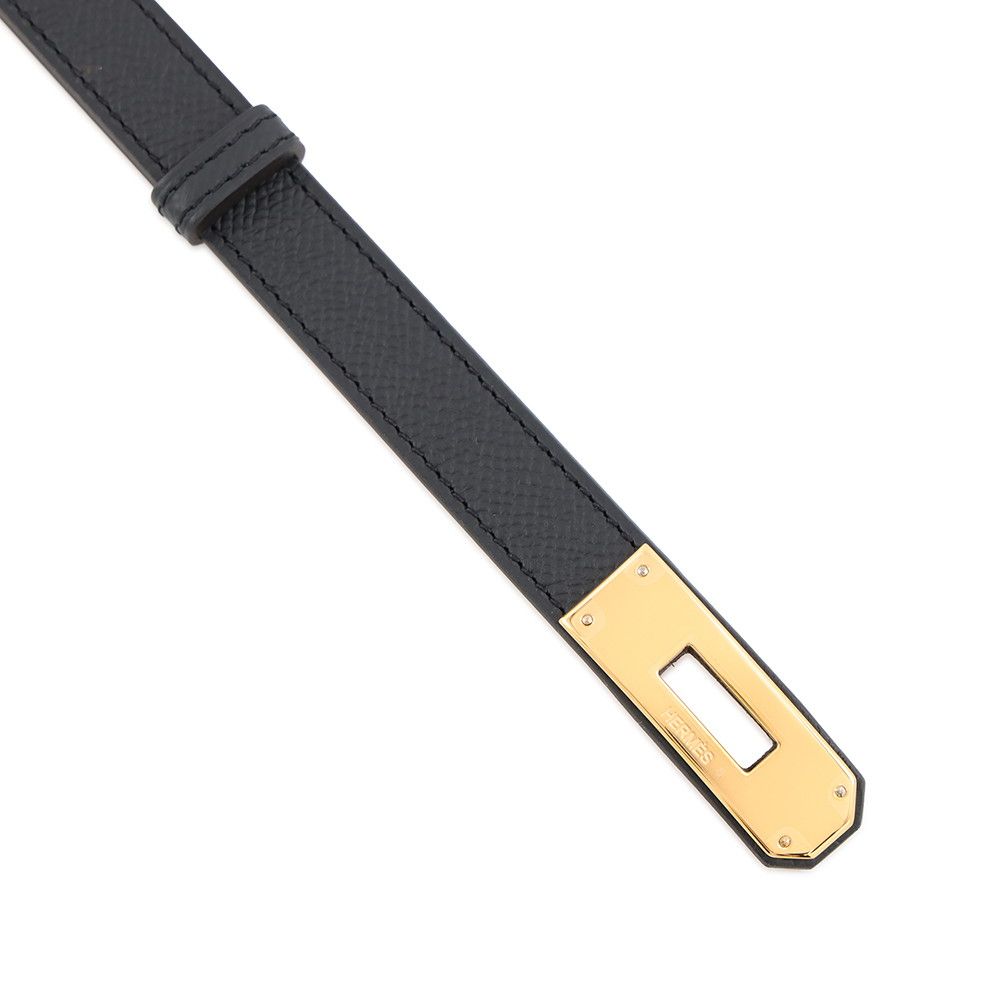 Hermes Kelly Belt Black Gold Epsom — view 5