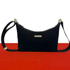 Gucci Logo Canvas Leather Mini Shoulder Bag Pochette Crossbody Black
