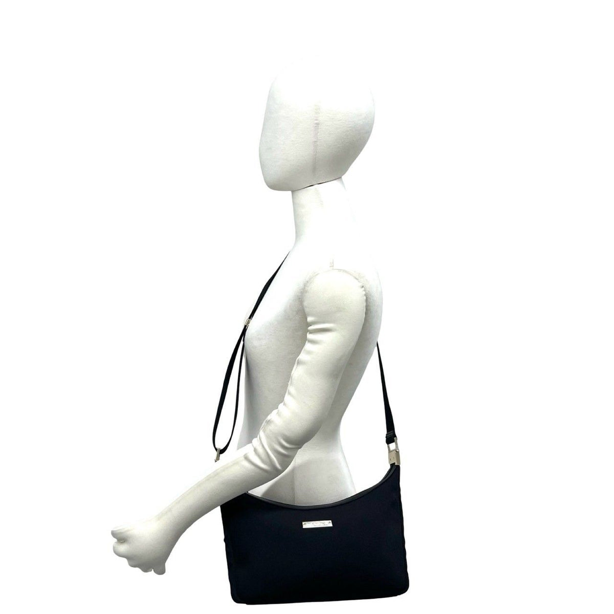 Gucci Logo Canvas Leather Mini Shoulder Bag Pochette Crossbody Black — view 2