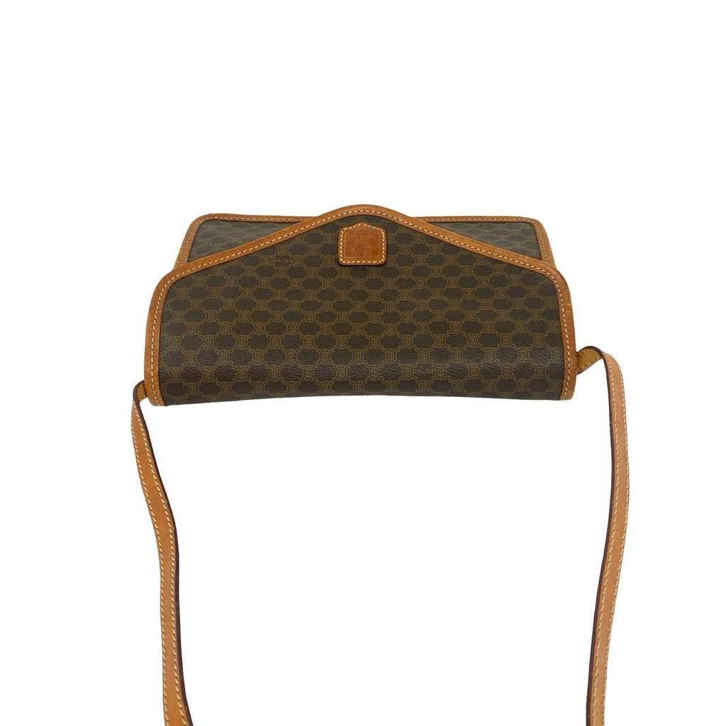 Celine Vintage Macadam Blason Pattern Triomphe Logo Leather Shoulder Bag — view 4