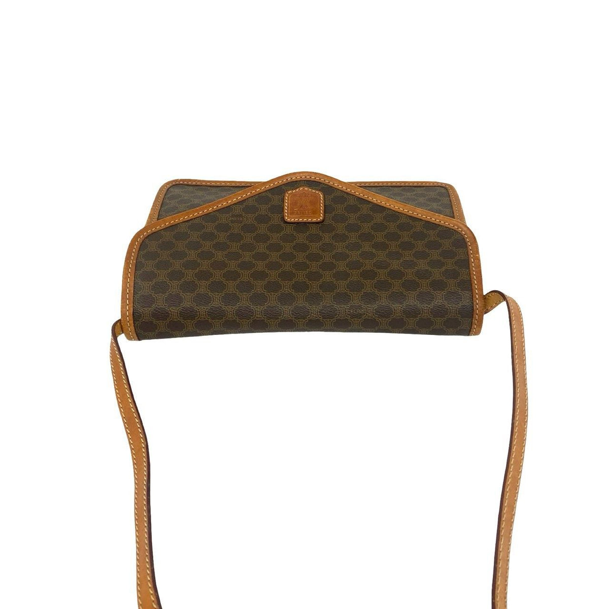 Celine Vintage Macadam Blason Pattern Triomphe Logo Leather Shoulder Bag — view 4