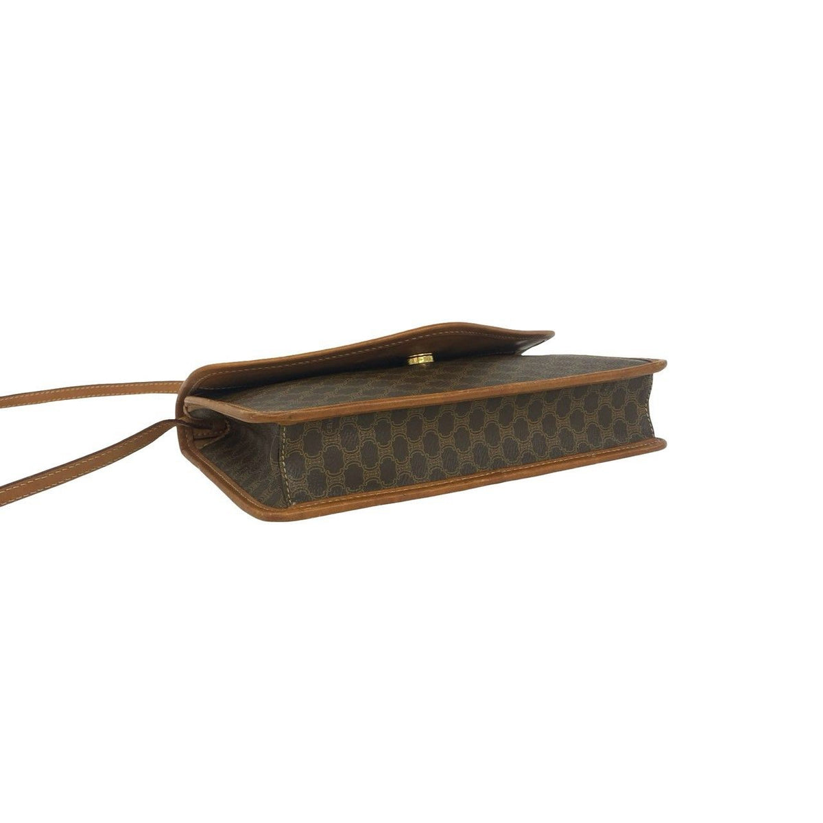 Celine Vintage Macadam Blason Pattern Triomphe Logo Leather Shoulder Bag — view 7