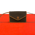 Celine Vintage Macadam Blason Pattern Triomphe Logo Leather Shoulder Bag