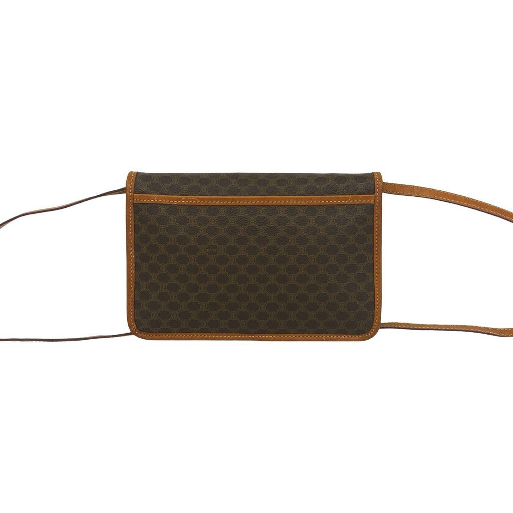 Celine Vintage Macadam Blason Pattern Triomphe Logo Leather Shoulder Bag — view 3
