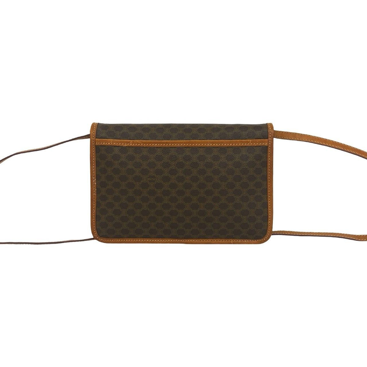 Celine Vintage Macadam Blason Pattern Triomphe Logo Leather Shoulder Bag — view 3