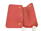 Hermes Waist Bag Pochette Green Red Leather Gold — view 5