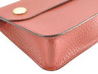 Hermes Waist Bag Pochette Green Red Leather Gold — view 4