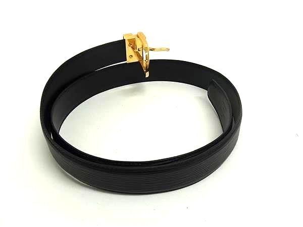 Louis Vuitton Belt Epi Ceinture Classic Noir Leather Gold — view 2
