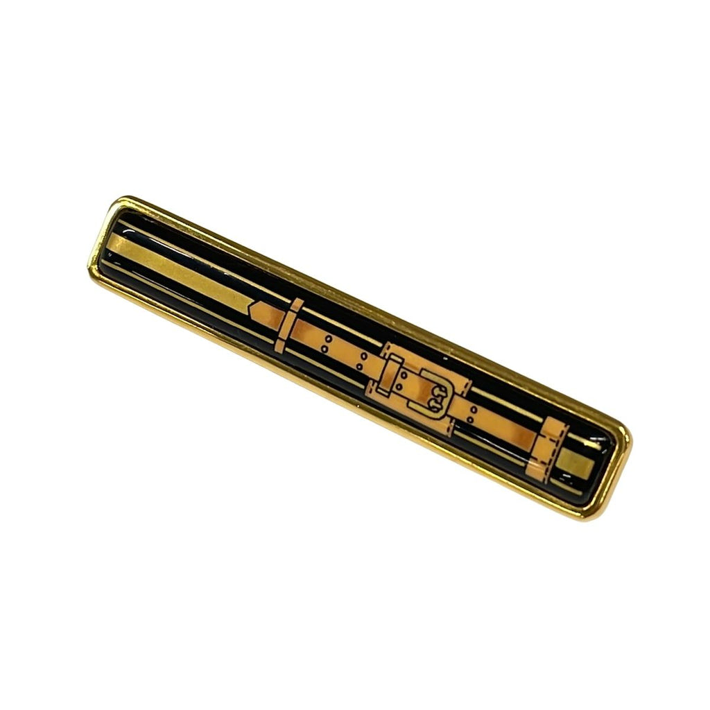 Hermes Brooch Enamel Gold Black Beige