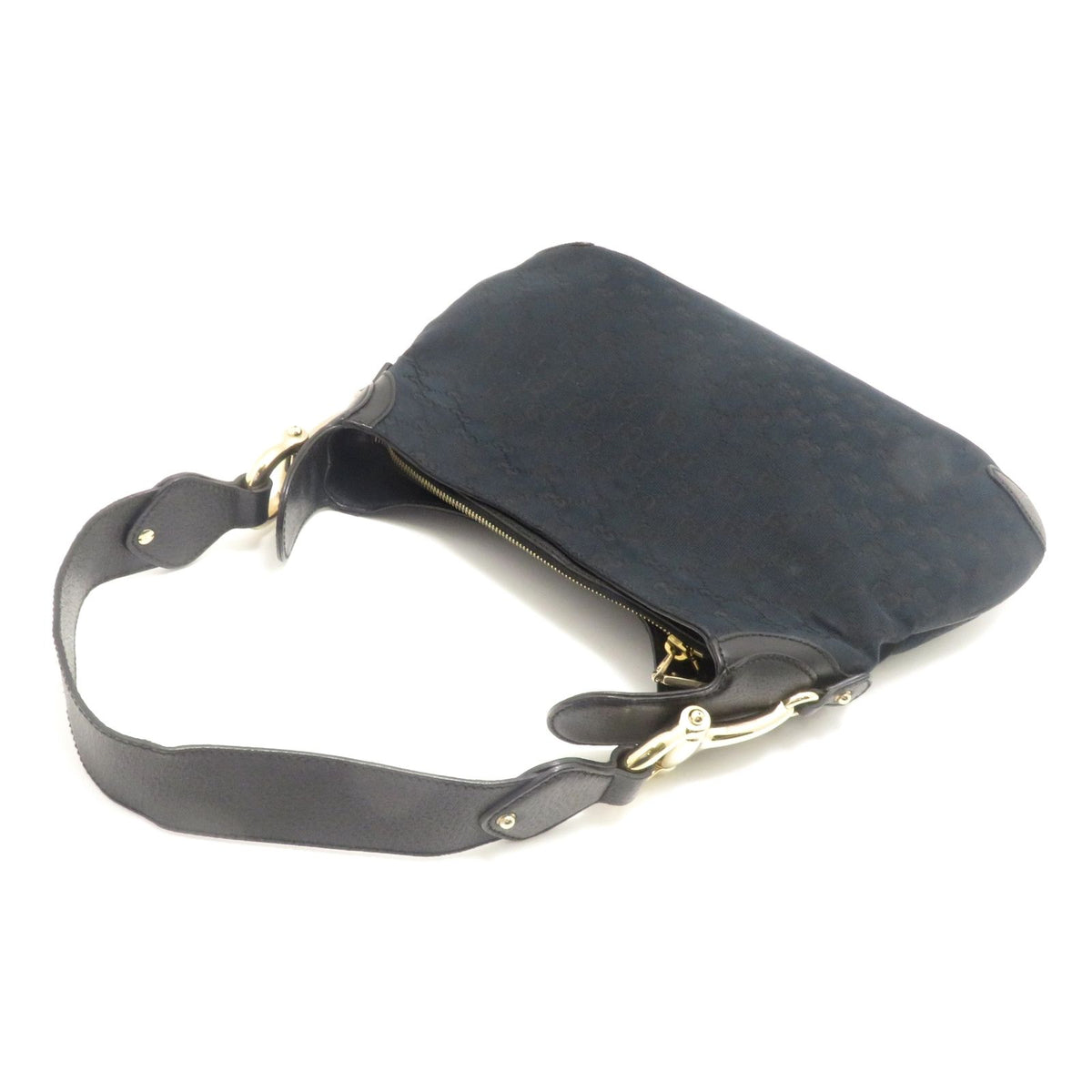 Gucci GG Black Canvas Leather Handbag — view 3