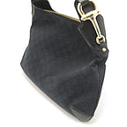 Gucci GG Black Canvas Leather Handbag — view 2