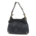 Gucci GG Black Canvas Leather Handbag