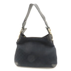 Gucci GG Black Canvas Leather Handbag