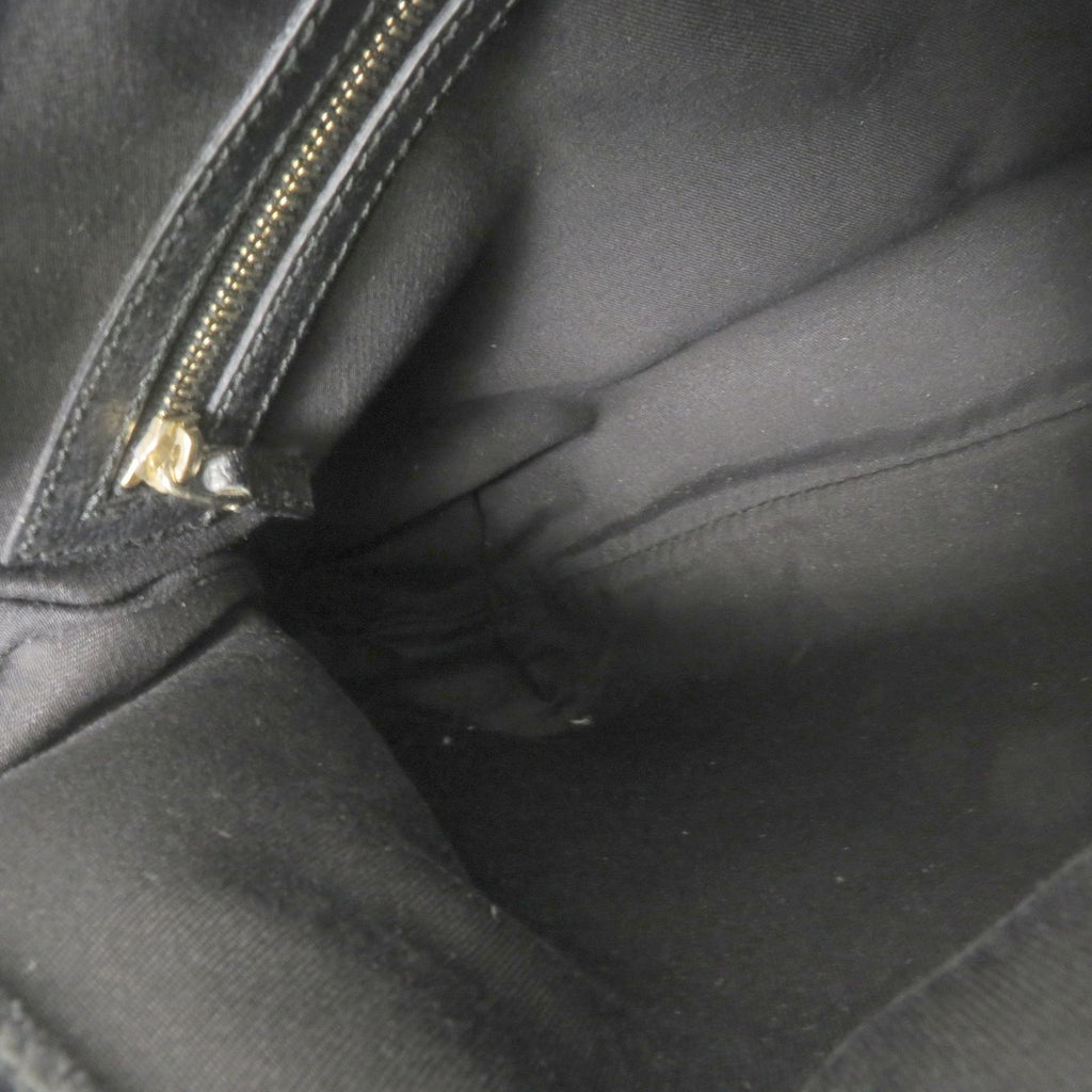 Gucci GG Black Canvas Leather Handbag — view 6