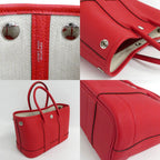Hermes Neo Garden 23 Rouge Ladue Negonda Silver Handbag — view 8