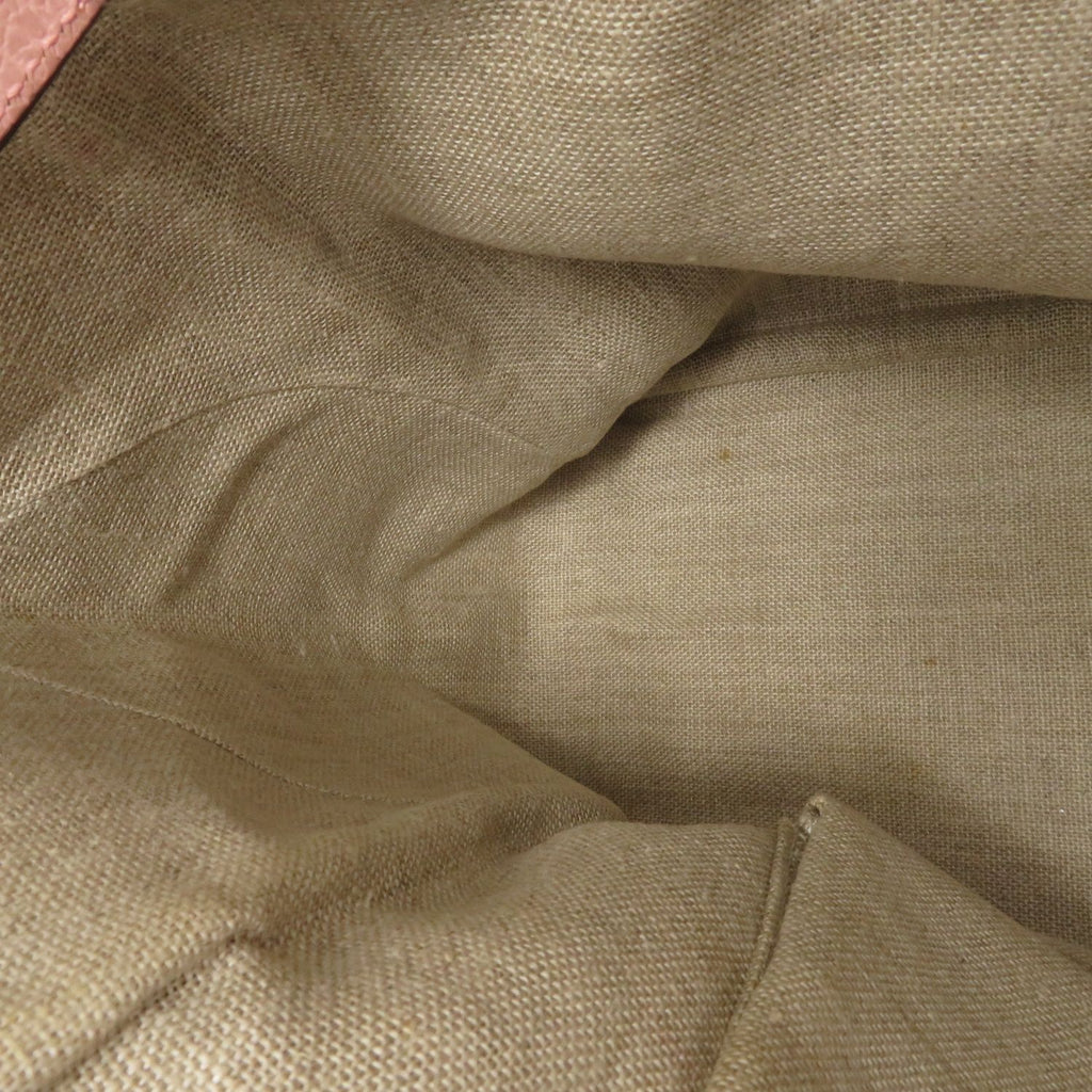 Gucci Bree GG Tote Bag Beige Pink Gray Canvas — view 6
