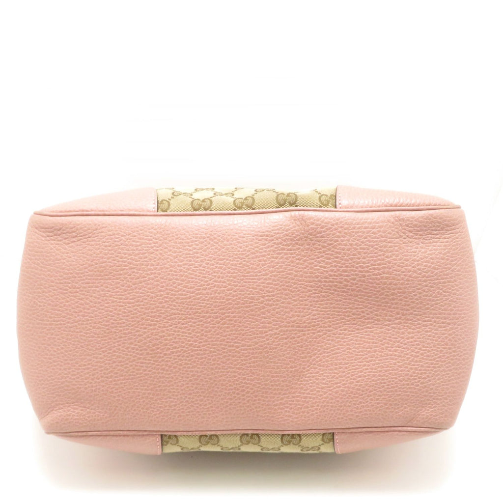 Gucci Bree GG Tote Bag Beige Pink Gray Canvas — view 4