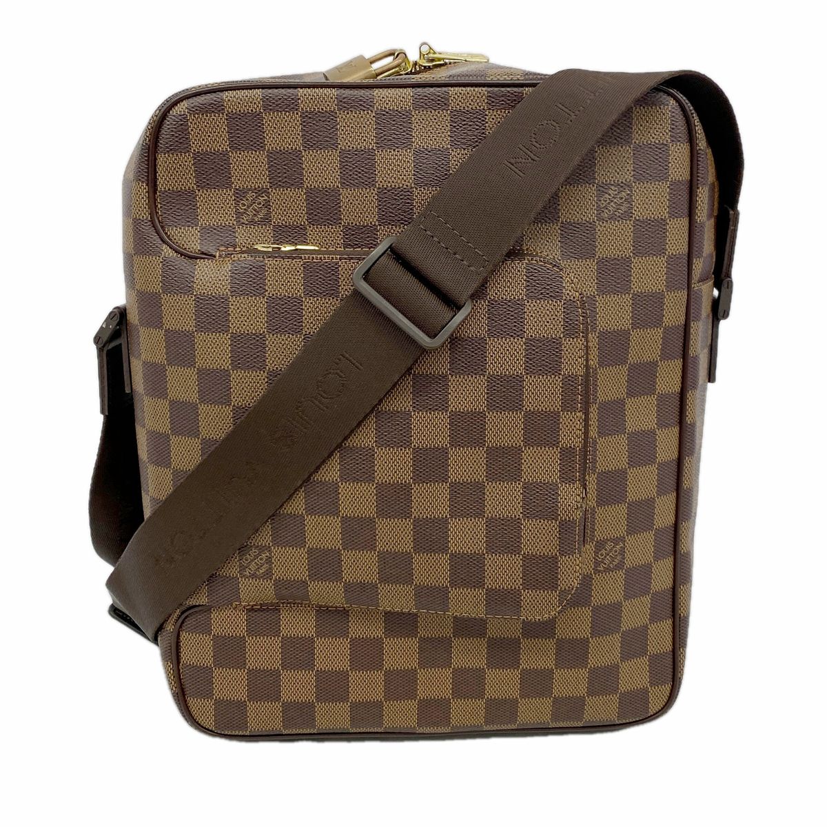 Louis Vuitton Shoulder Bag Damier Olaf MM Ebene