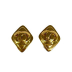 Chanel Earrings CC Logo Gold