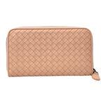 Bottega Veneta Wallet Intrecciato Leather Pink Zip Around Braided Simple — view 2