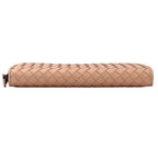 Bottega Veneta Wallet Intrecciato Leather Pink Zip Around Braided Simple — view 3