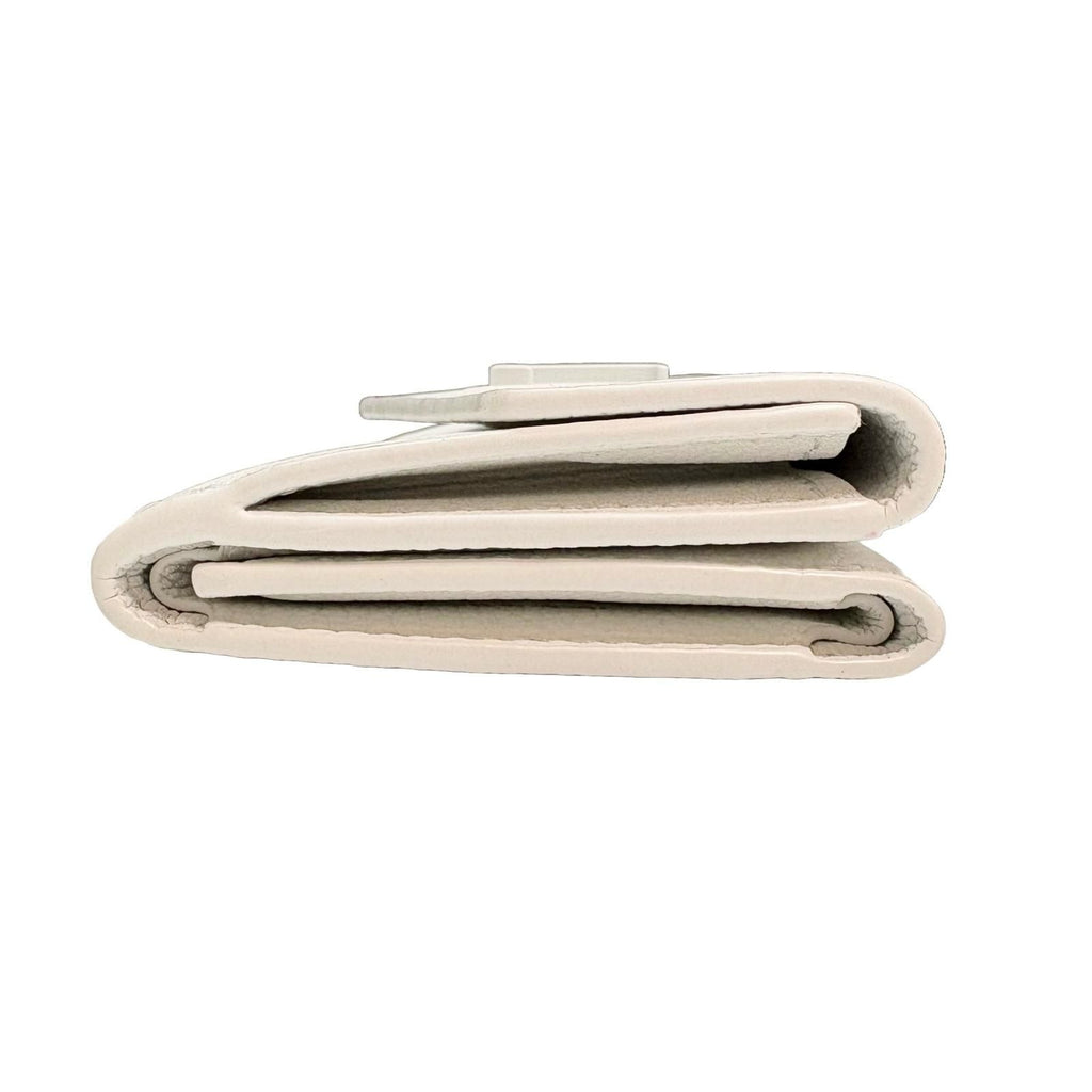 Louis Vuitton Portefeuille Lock Mini Taurillon Leather Blanc Trifold Wallet — view 3
