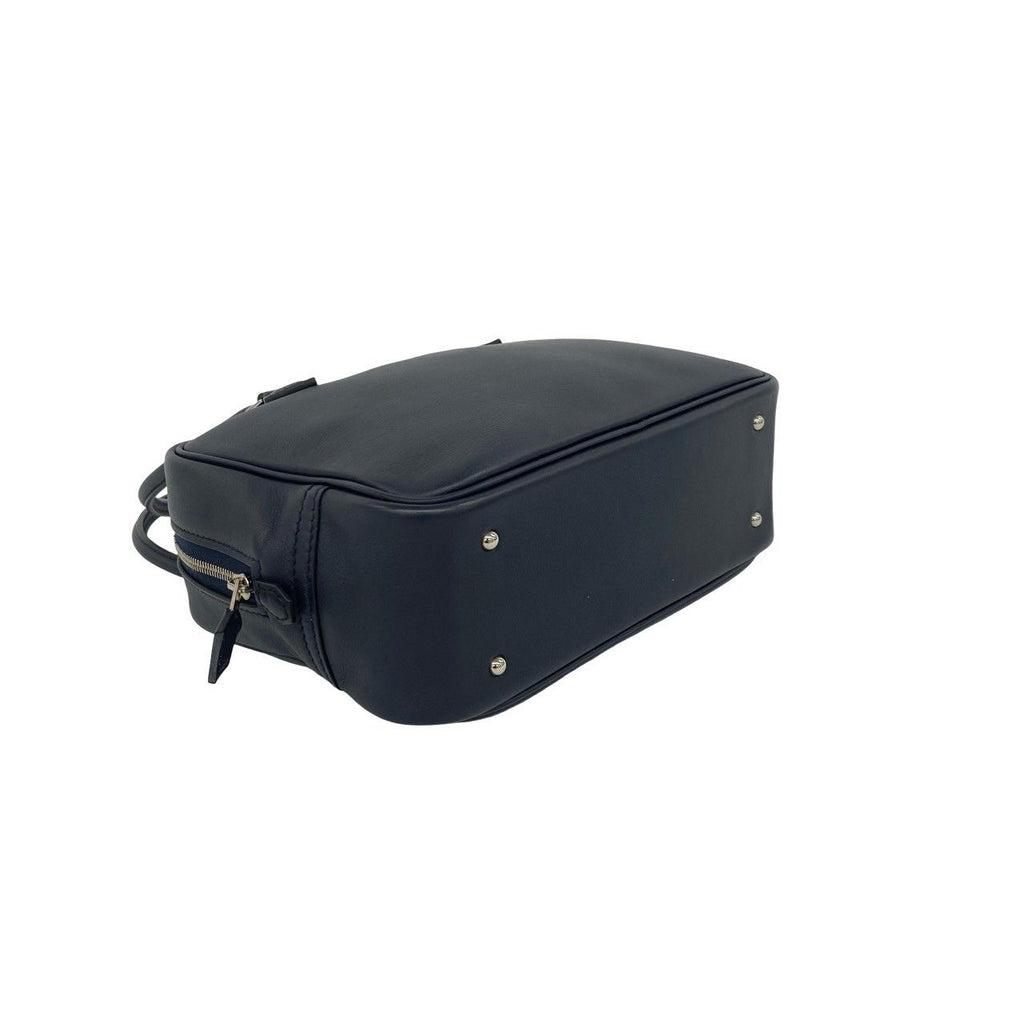 Hermes Plume 20 Swift Leather Mini Boston Bag Bleu Nuit Navy — view 7