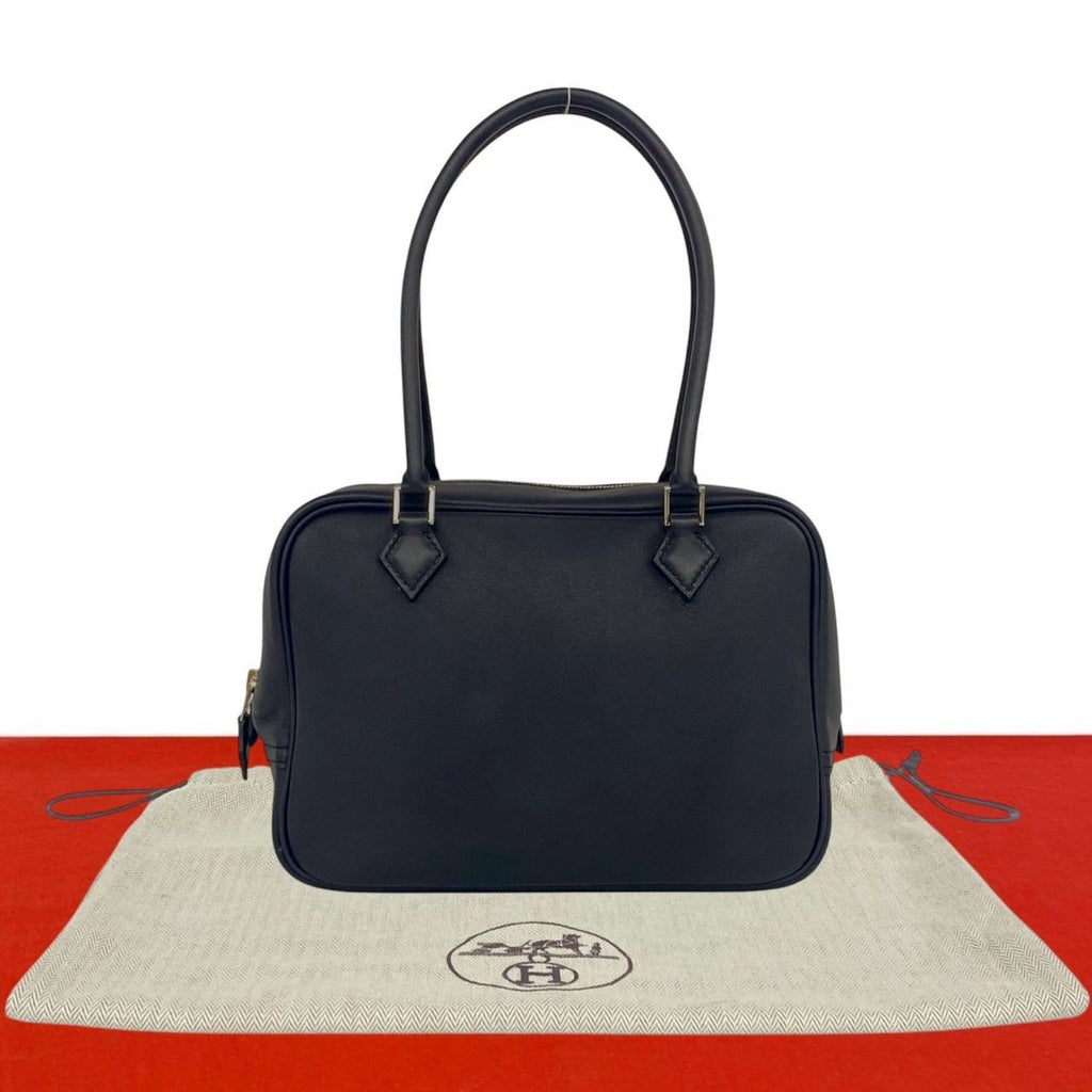 Hermes Plume 20 Swift Leather Mini Boston Bag Bleu Nuit Navy