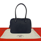 Hermes Plume 20 Swift Leather Mini Boston Bag Bleu Nuit Navy