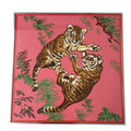 Hermes Silk Scarf les Tigreaux Gavroche Pink Tiger Cub Framed