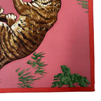 Hermes Silk Scarf les Tigreaux Gavroche Pink Tiger Cub Framed — view 6